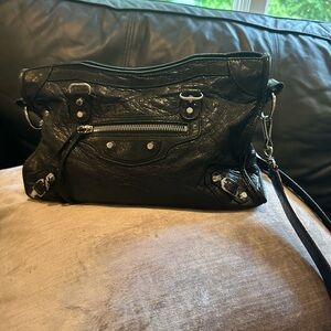Balenciaga Black Leather Bag with Strap - Excellent Condition, One Owner
